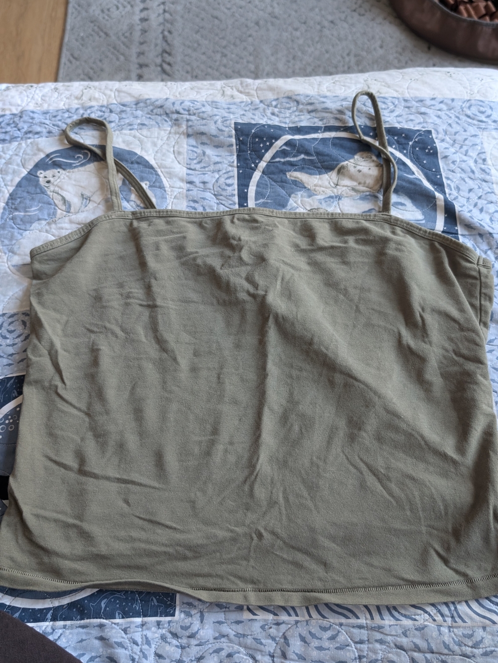 SKIMS Olive Green Spaghetti Strap Camisole